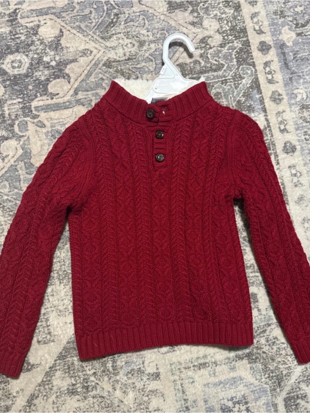 Aspen Kids Red Unisex Knit Sweater
